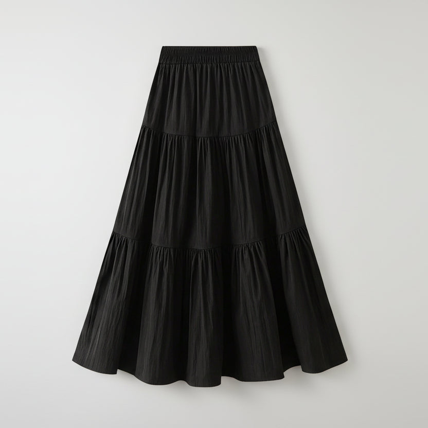 Saia Longa Elegante de Cintura Alta