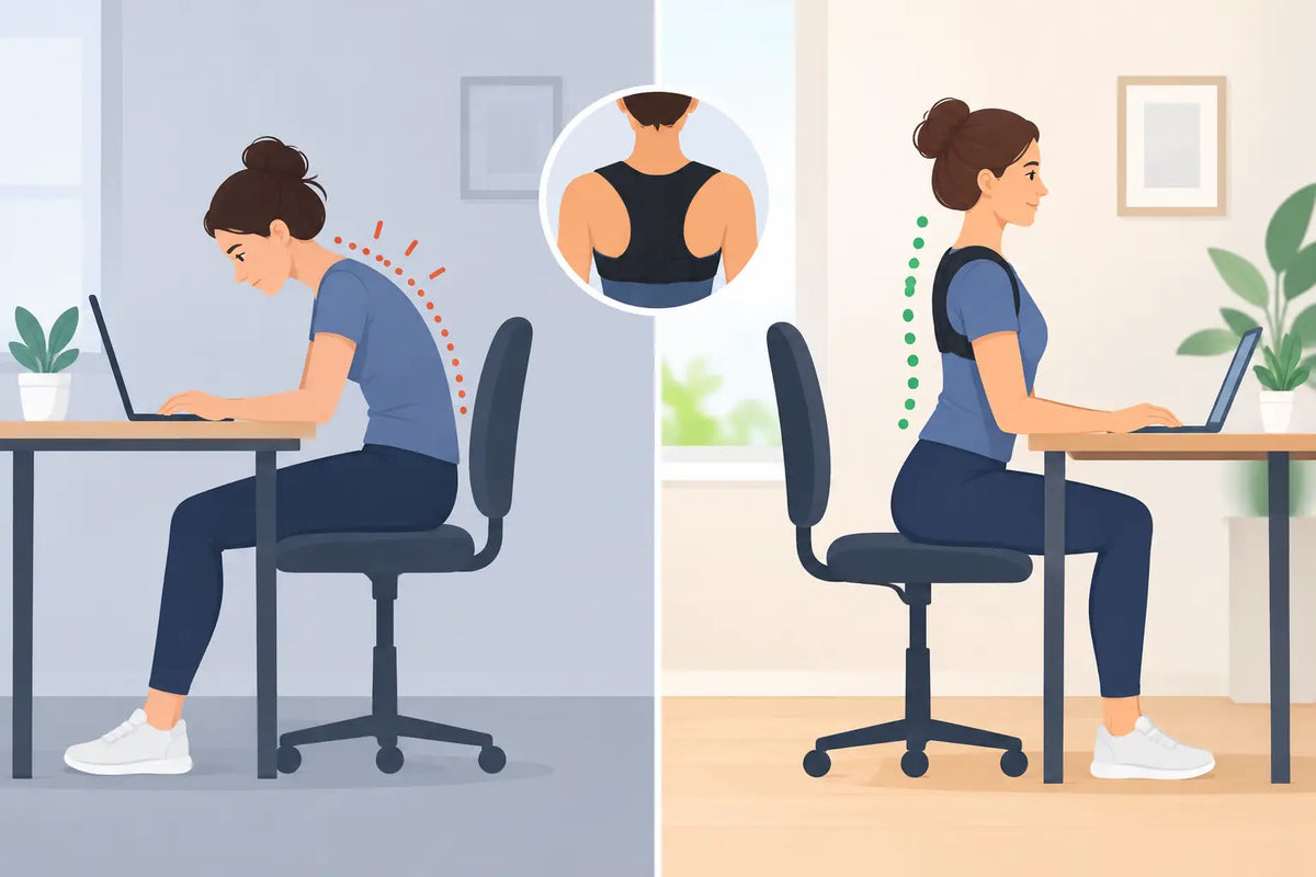 Antes e Depois do Corretor Postural na Rotina