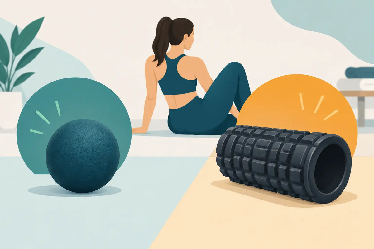 Bola de massagem versus roller: qual escolher?
