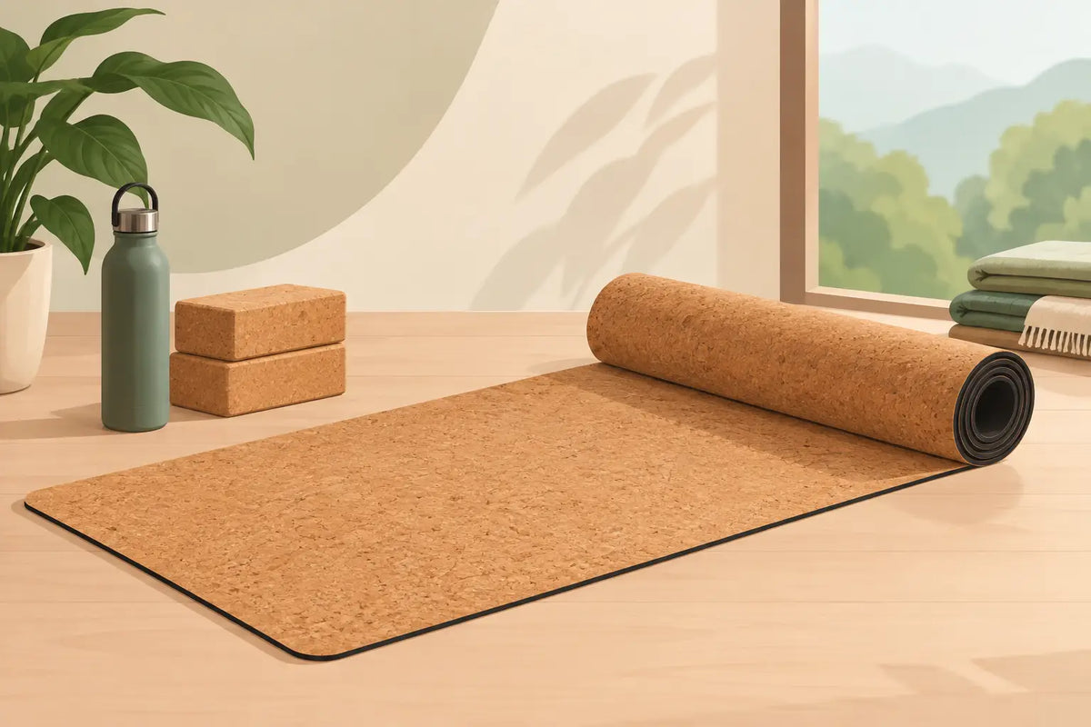 Review tapete de yoga em cortiça natural