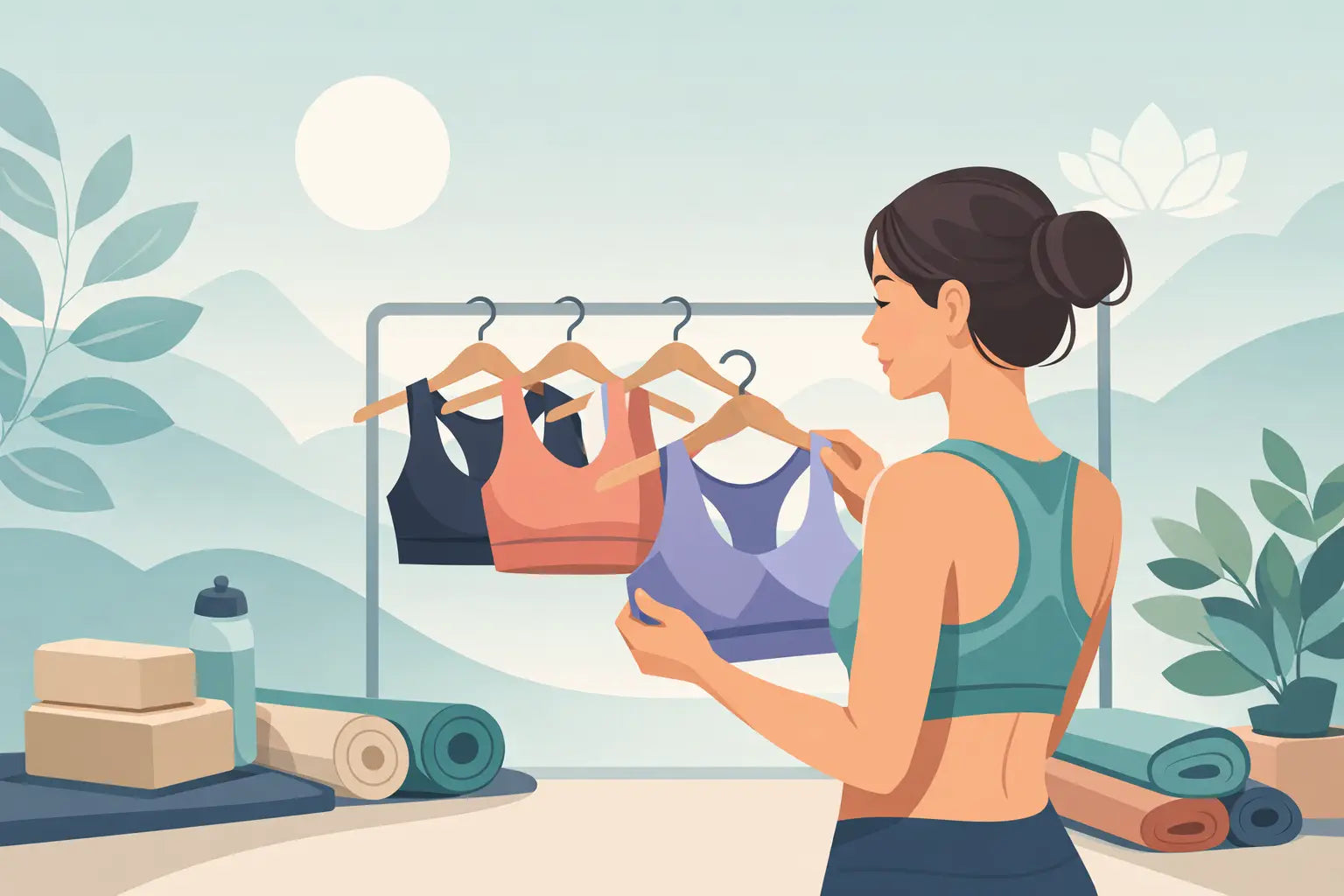 Como escolher um top desportivo para yoga