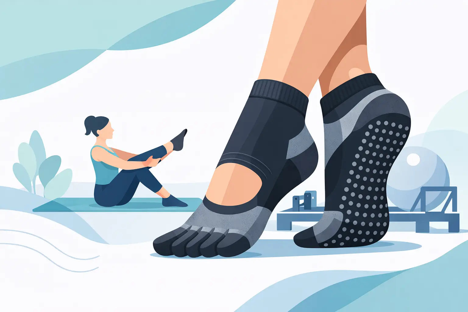 Meias antiderrapantes para pilates: como escolher