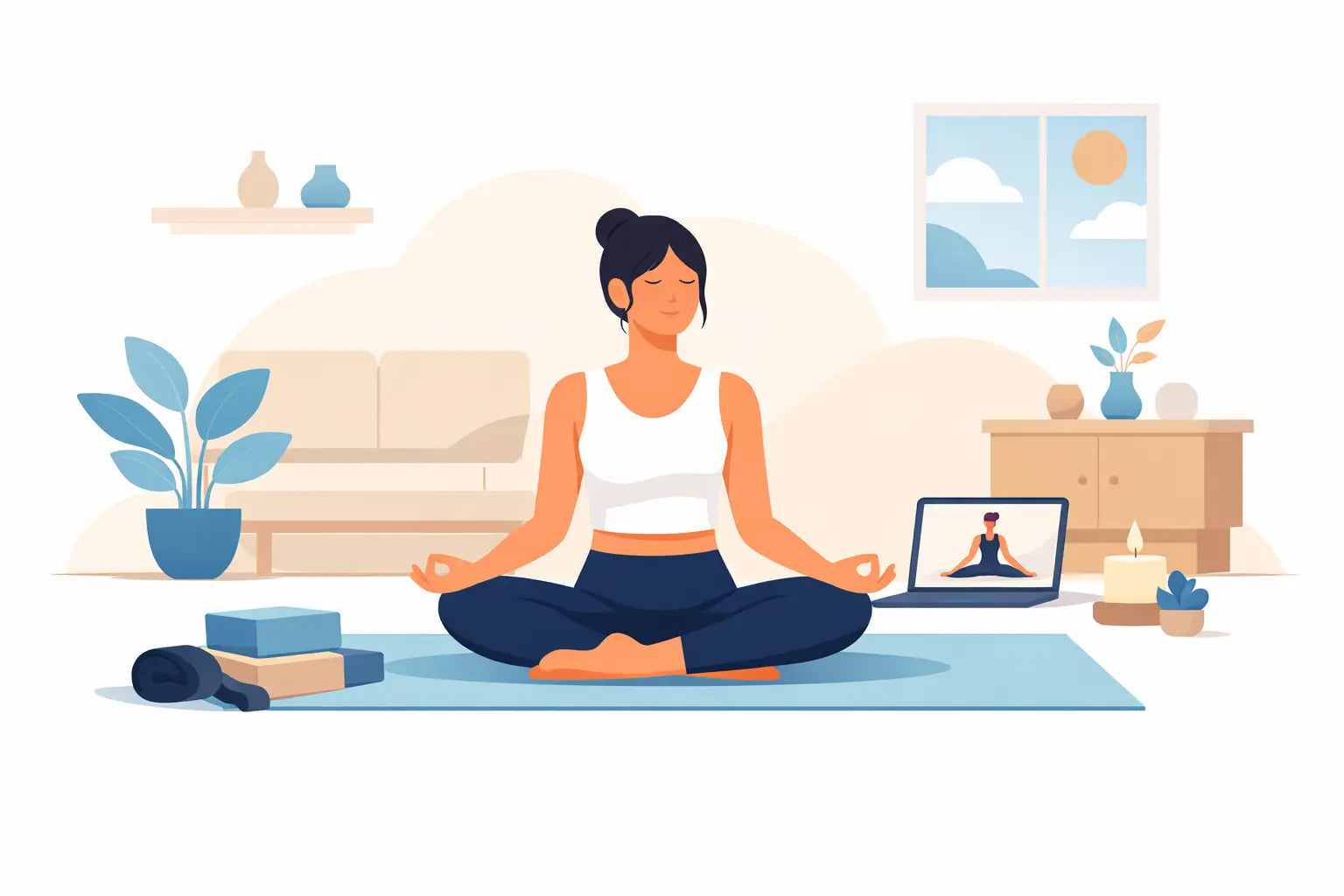 Como criar rotina de yoga em casa