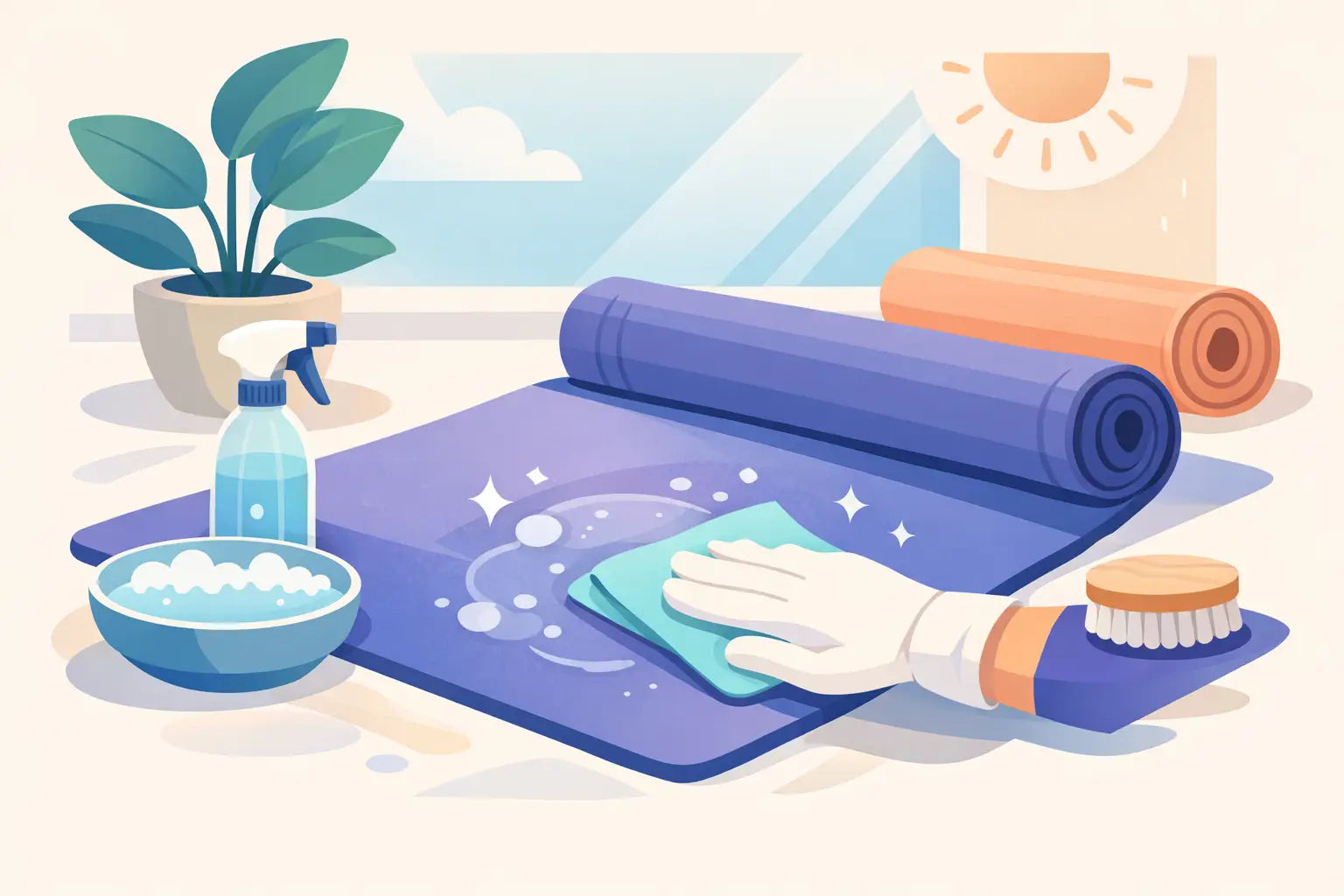Como limpar tapete de yoga sem o danificar