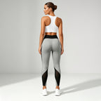 Lasya – Leggings Desportivas de Cintura Alta com Recortes em Rede – Vista de costas