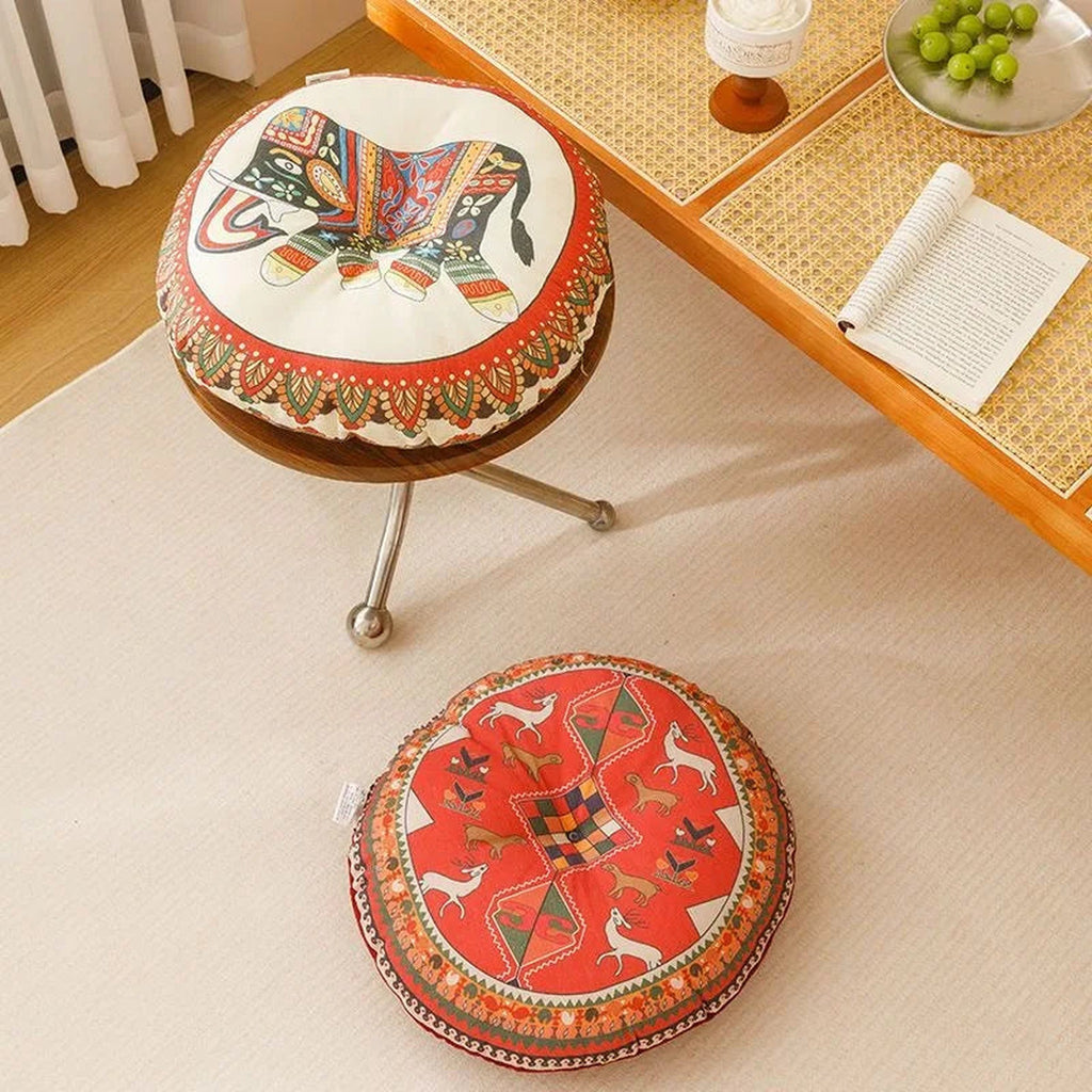 Almofada de meditação Shlama Rest da Shamar: padrões de elefante e terracota