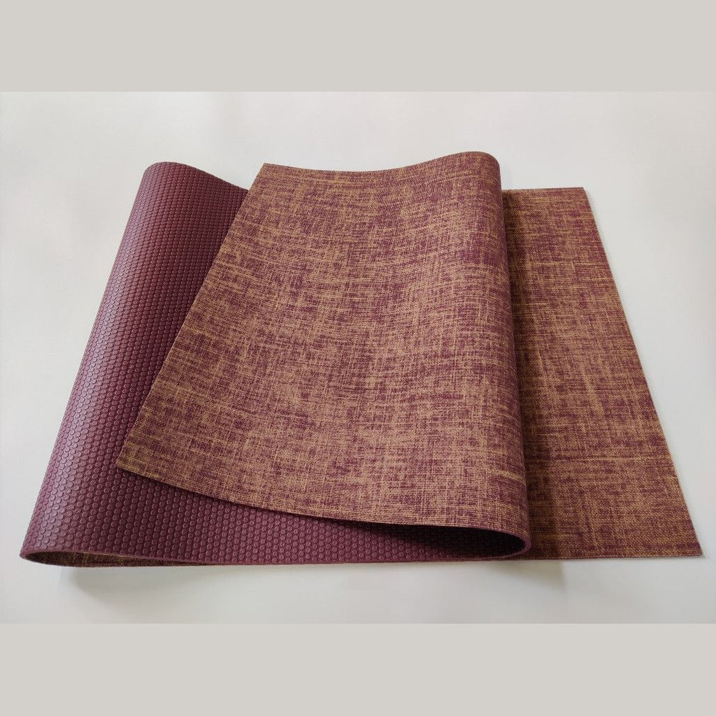 Anahra Earth Mat – Tapete de Linho Natural para Prática Consciente – Vinho