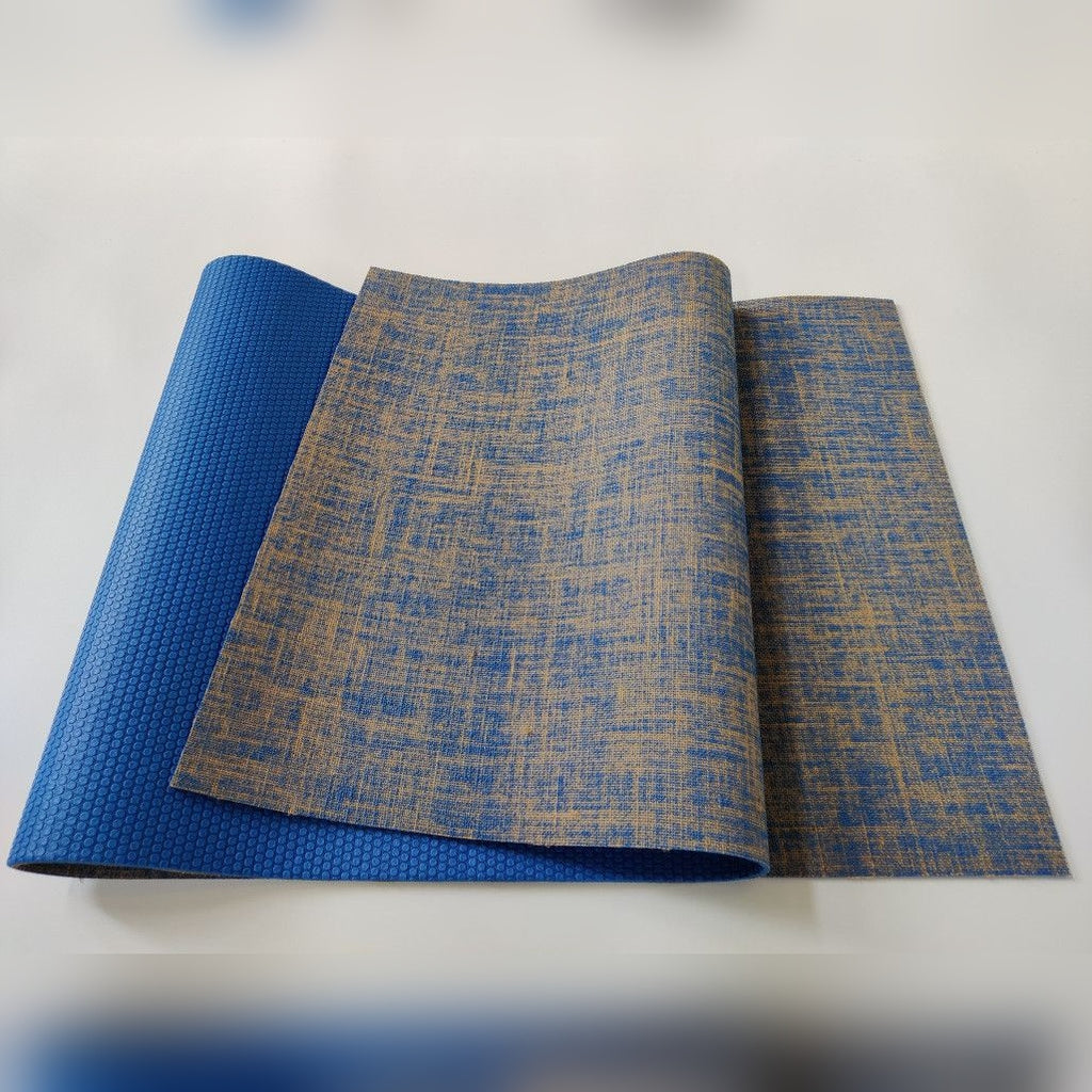 Anahra Earth Mat – Tapete de Linho Natural para Prática Consciente – Azul