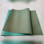 Anahra Earth Mat – Tapete de Linho Natural para Prática Consciente – Turquesa