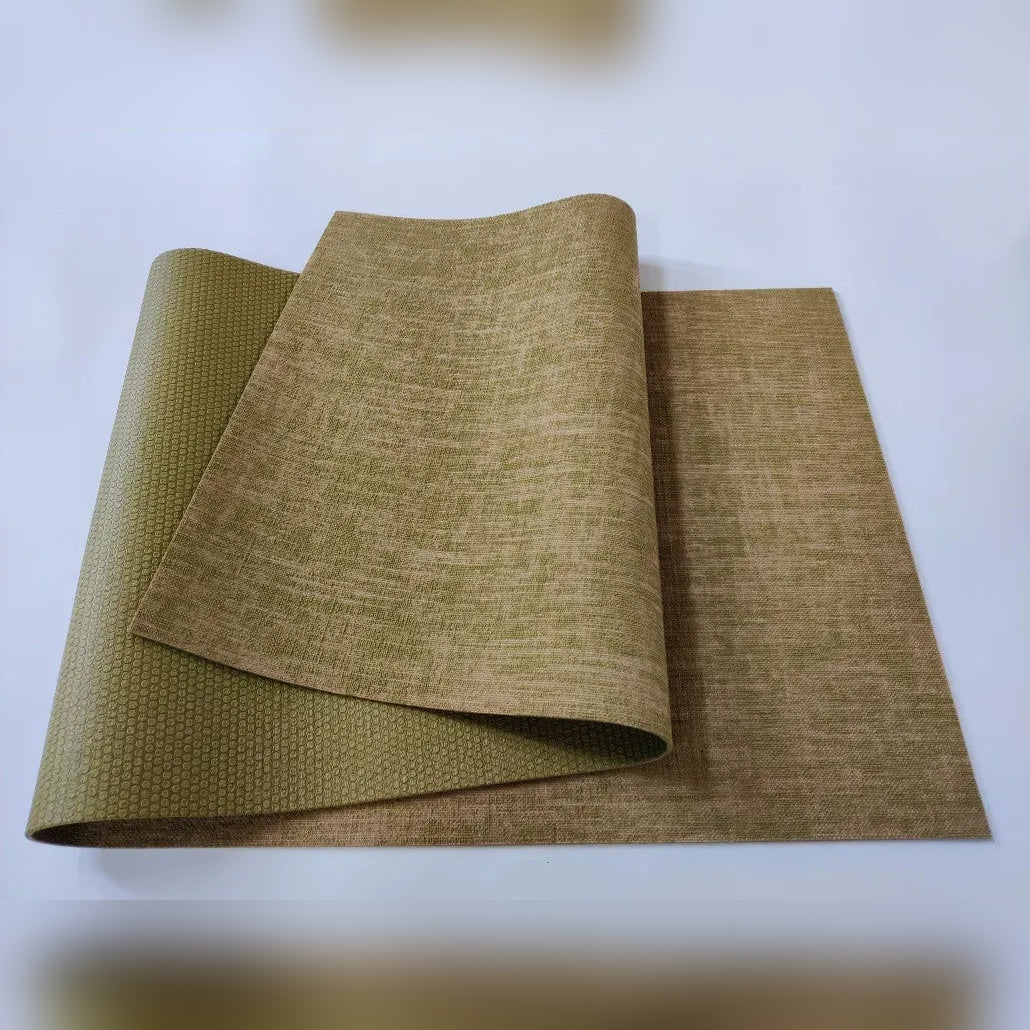 Anahra Earth Mat – Tapete de Linho Natural para Prática Consciente – Verde Azeitona