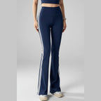 Aether Stripes Leggings — Leveza e Fluidez Interior – Azul Escuro