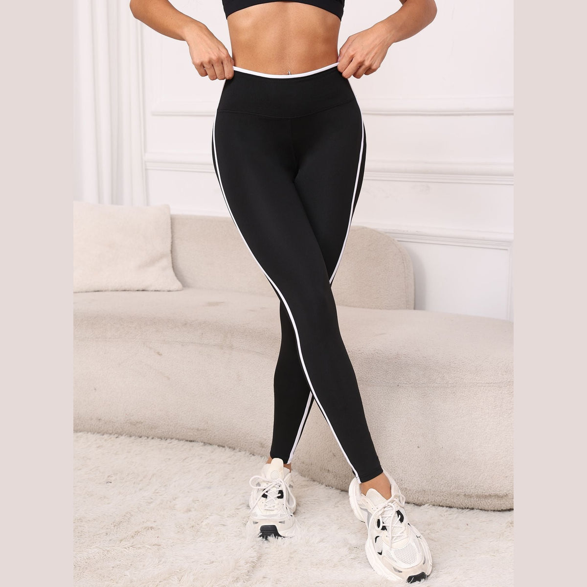 Luxa Balance Pants — Brilho e Equilíbrio Interior – Preto