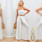 Yaleth Comfort Pants — Cintura Elástica, Estilo Atemporal – Branco