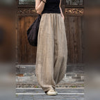 Nahara Pant — Conforto Natural em Algodão & Linho com Alma Vintage – Bege