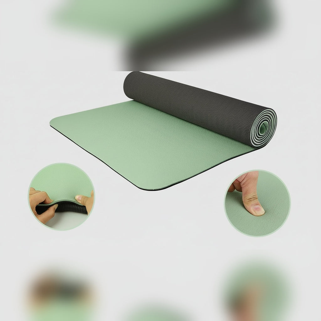 Tapete TPE Om Serenity verde com detalhes de textura – detalhes