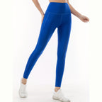 Leggings SoulWarm azuis de cintura alta – vista lateral