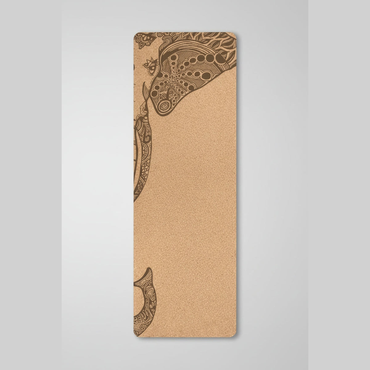 Tapete Essência Solar – Cortiça Natural 4mm com Mandala Exclusiva e Saco para transporte – Elefante