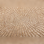 Textura em espiral da palha do puf de meditação – detalhe
