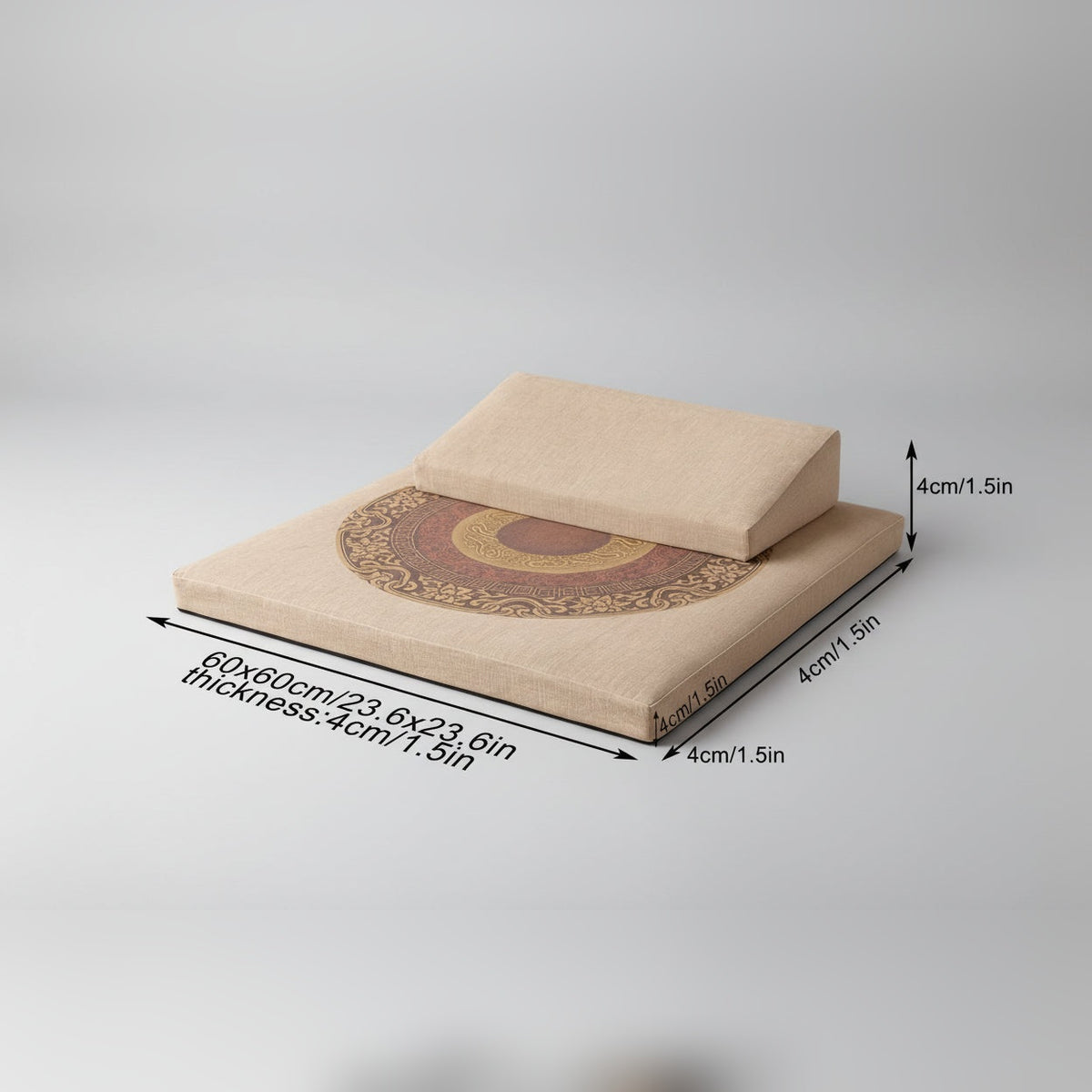 Almofada Tradicional de Tatami para Meditação – Caqui