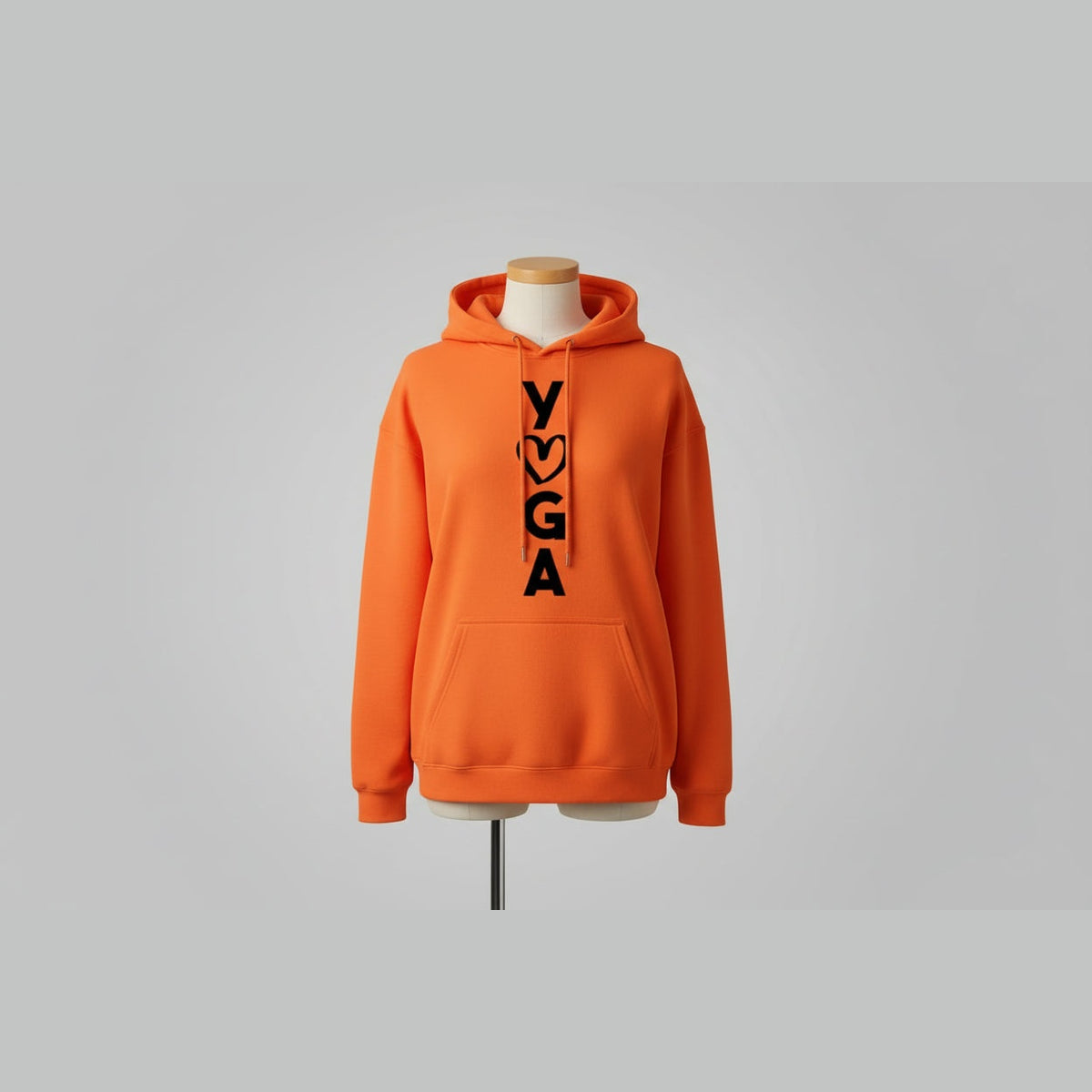 Hoodie Sankalpa Love Yoga • Conforto Espiritual e Presença – Laranja