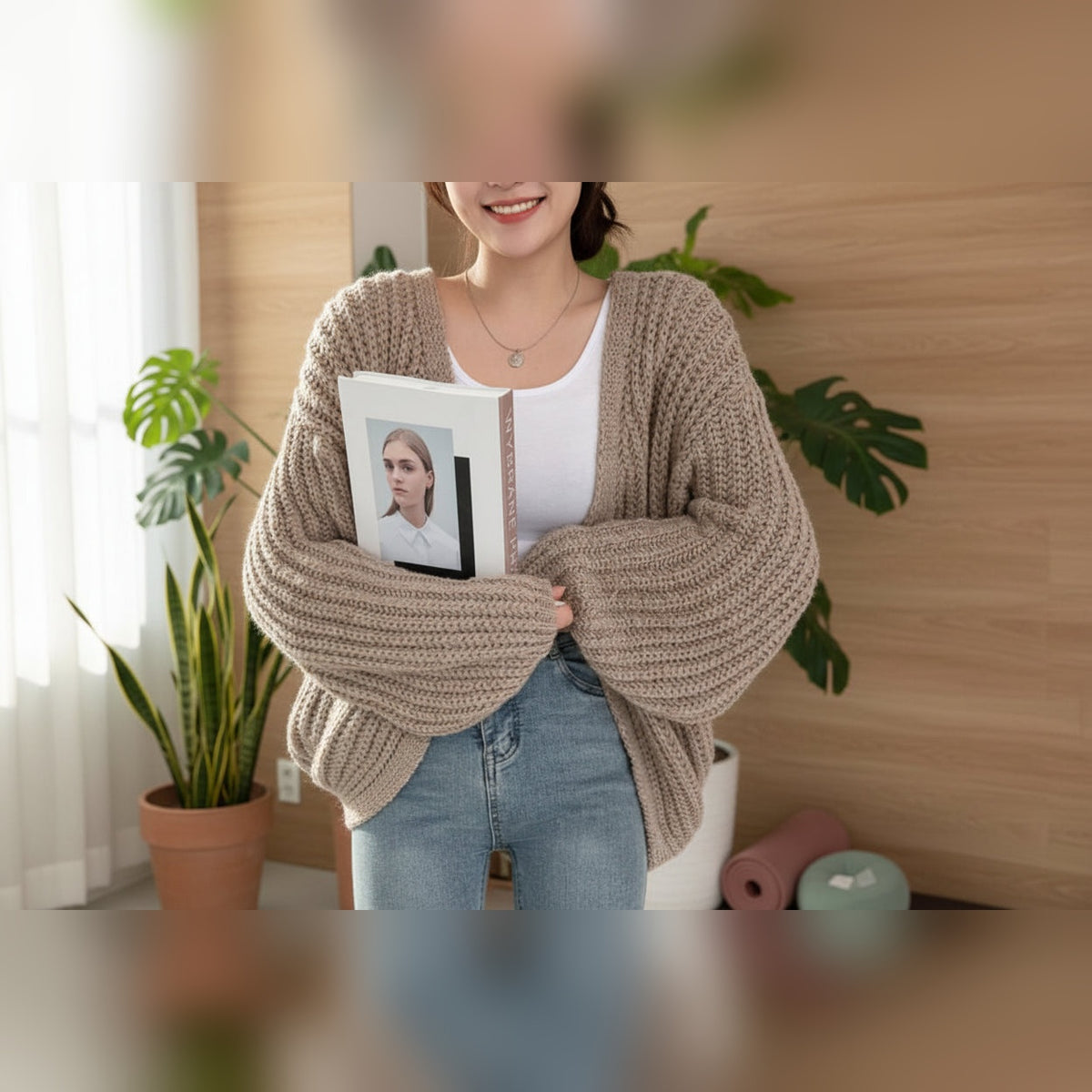 Cardigan Satori – Espontaneidade e Silêncio Interior – Caqui