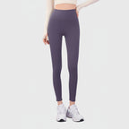 Leggings Anahata Cross roxas de cintura alta – vista de frente