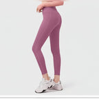 Leggings Anahata Cross – Sustentar, Elevar, Fluir – Cor Feijão