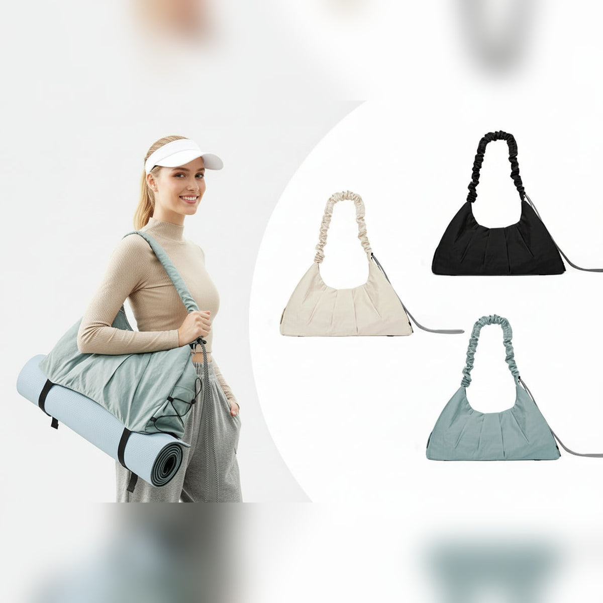 Mala Nomad Yoga ao ombro e cores disponíveis – vista da gama