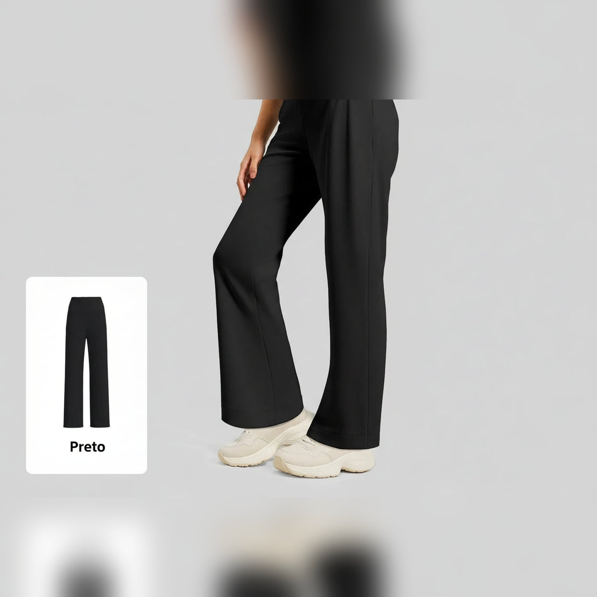 Calça Yoga Slim Flow – Modelagem Reta e Energia Feminina – Preto