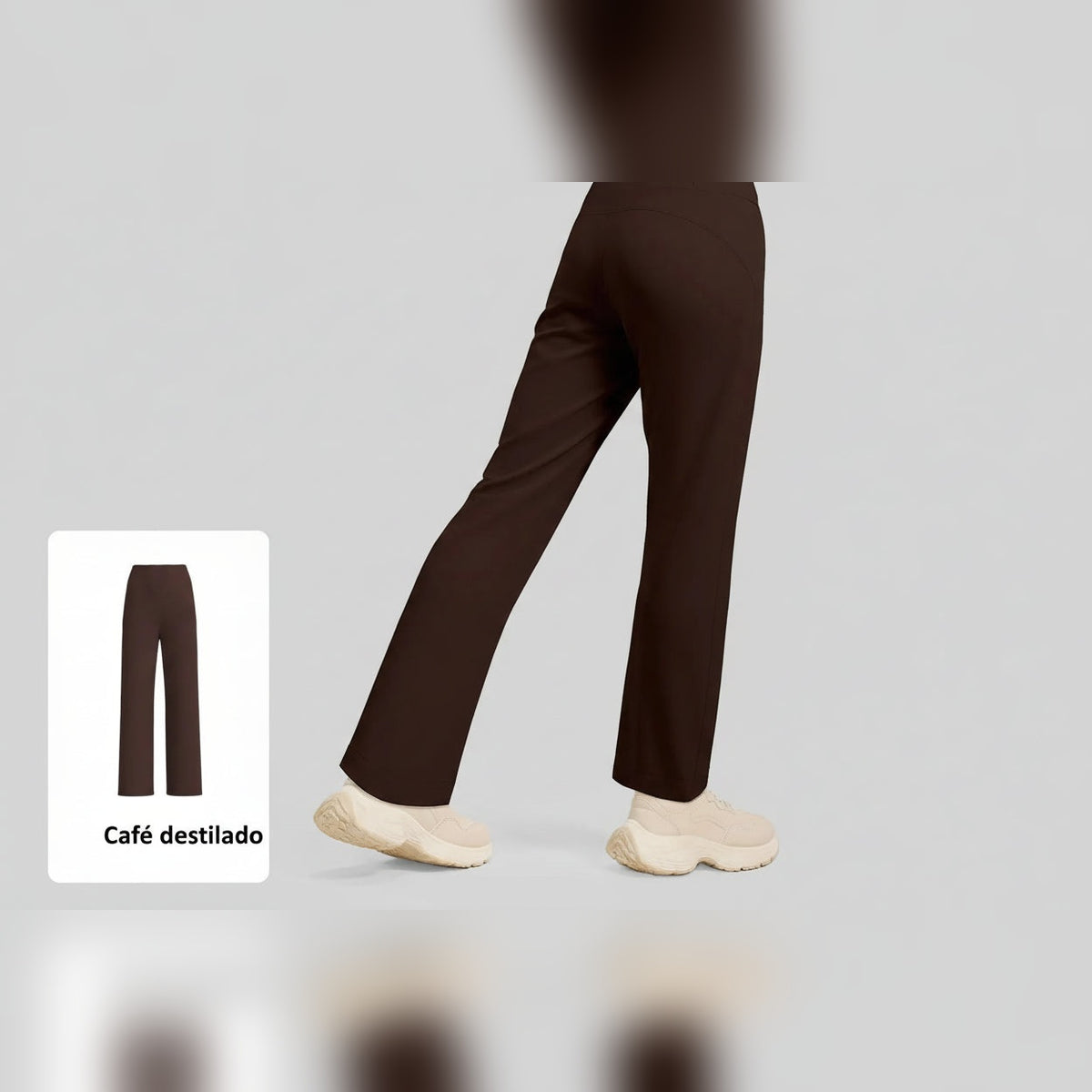 Calça Yoga Slim Flow – Modelagem Reta e Energia Feminina – Café