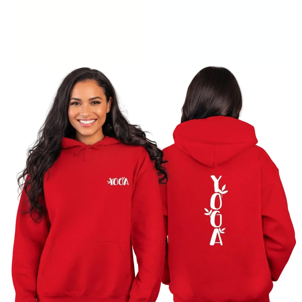 Sweatshirt Yoga Grounded – Estampa Yoga Dupla, Calor e Consciência – Vermelho