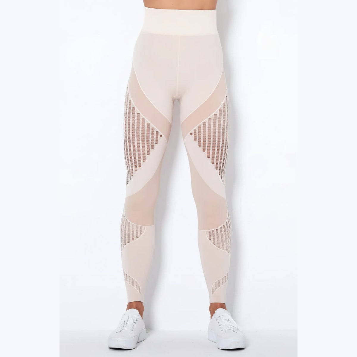 Leggings Malka Balance – Força, Fluidez – Branco