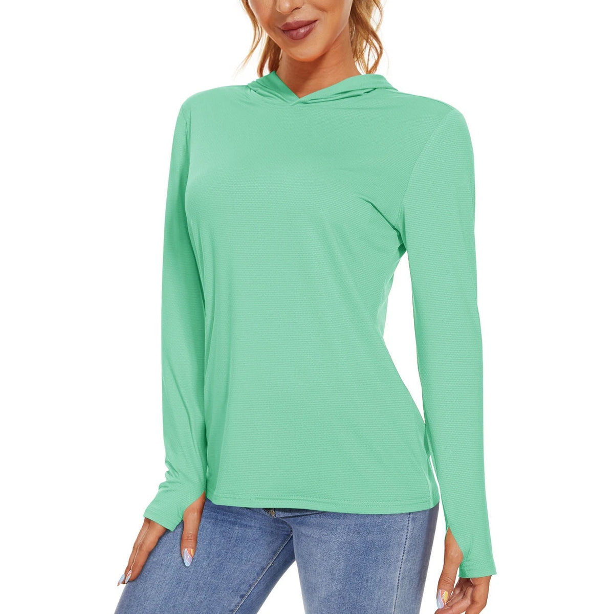 Camisola SunGuard Flow – Manga Comprida com Capuz e Protecção UPF 50+ – Verde