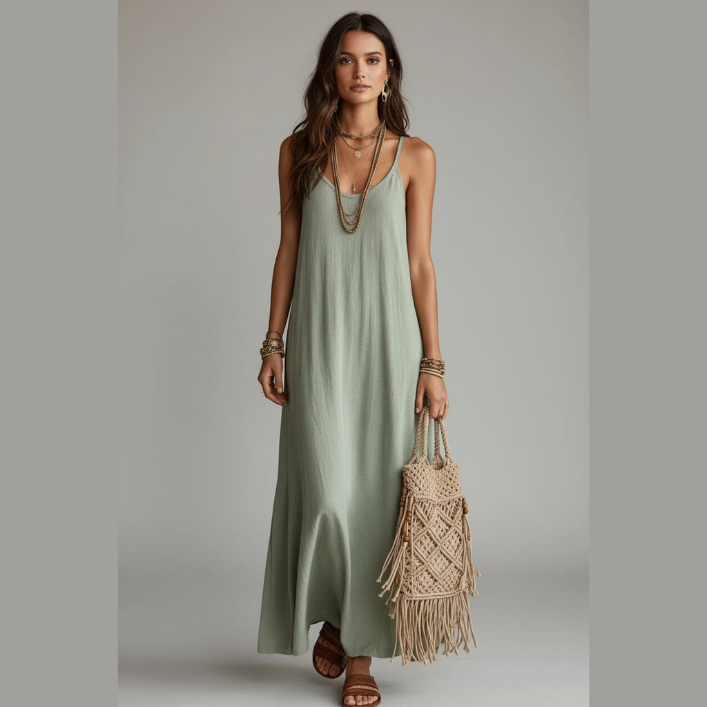 Ananda Breeze Dress – Leveza e Serenidade – Verde Sálvia