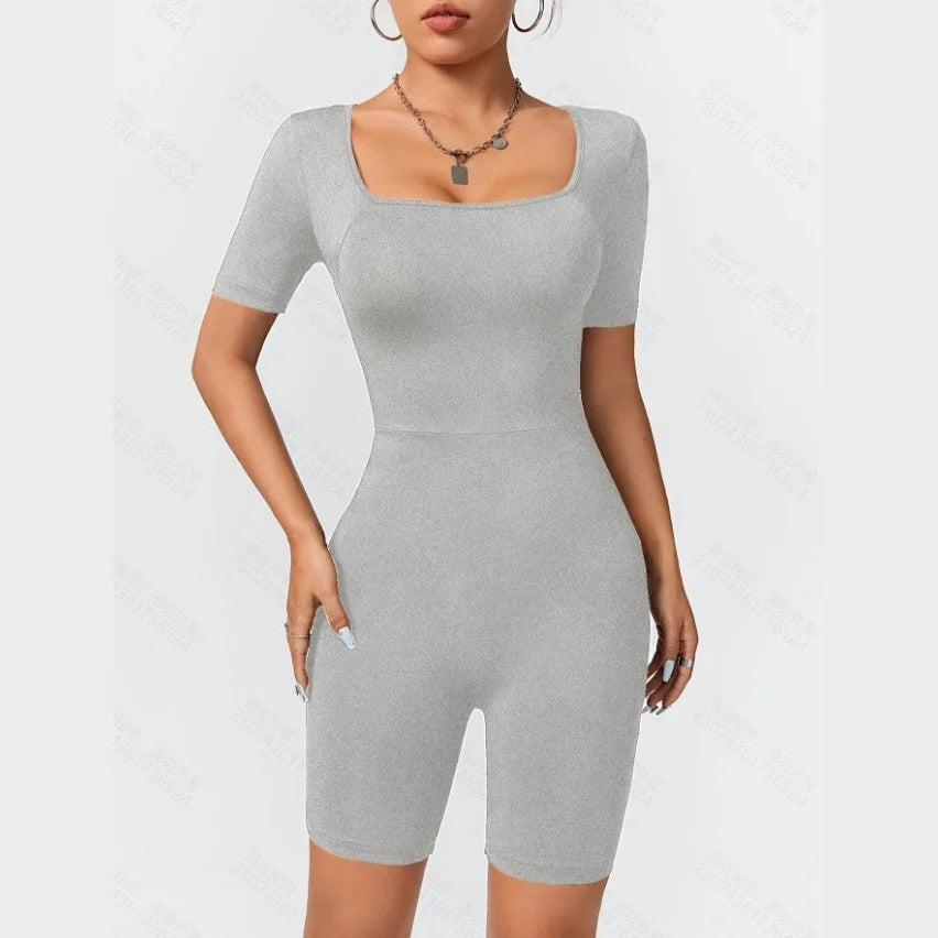 Devi Sculpt Jumpsuit – Força e Silhueta – Cinzento