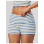 Calções Prana Stripe azul-claros às riscas – vista de frente