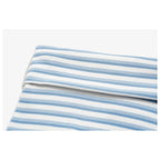 Cós dobrado dos calções Prana Stripe azul-claros às riscas – detalhe