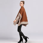 Bhumi – Poncho de Malha, vista lateral, Caramelo