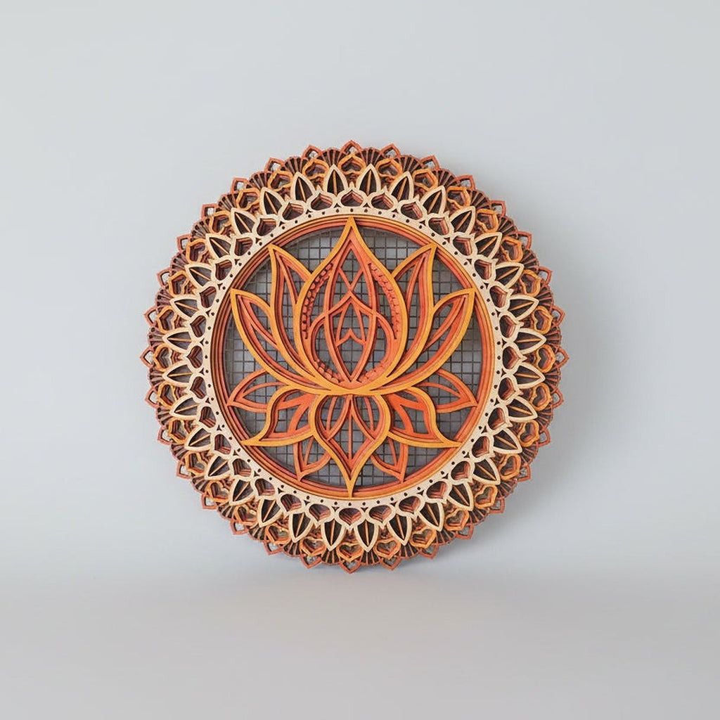 Mandala Lotus — Arte em Madeira 3D para Transformar o Teu Espaço – capa em estúdio