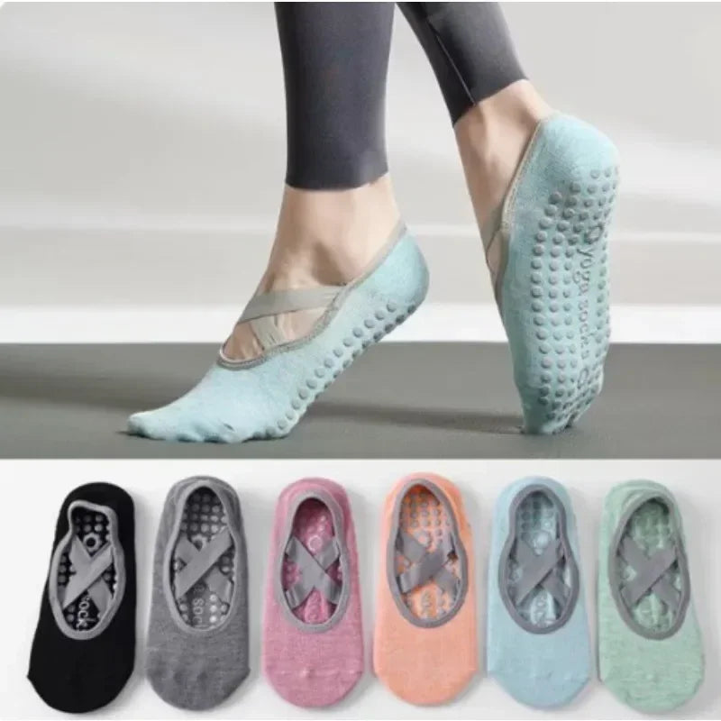 Calcetines de yoga y pilates antideslizantes para mujer