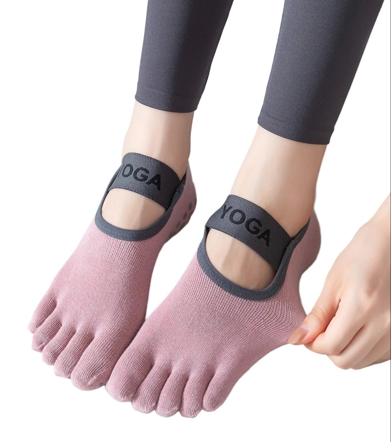 Calcetines de yoga de cinco dedos para mujer