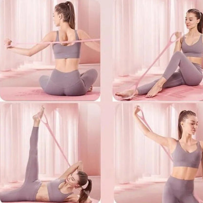 Faixa Elástica de Resistência em Forma de 8 para treinamento de Yoga