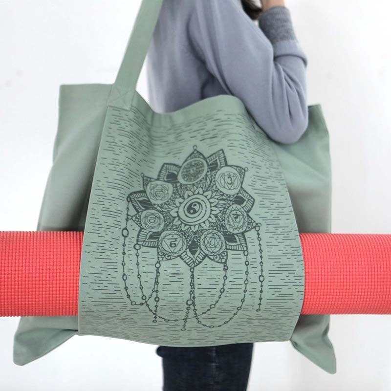 Bolsa para Tapete de Yoga em Algodão Canvas