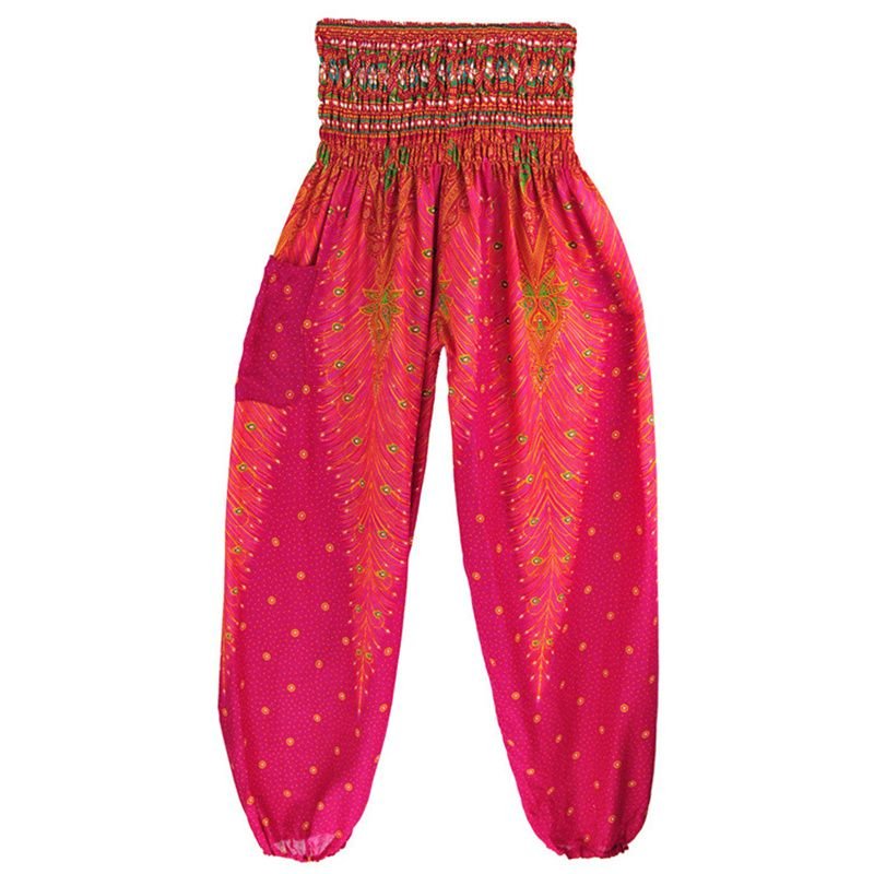 Pantalones Hippie Boho Sueltos de Mujer para Yoga