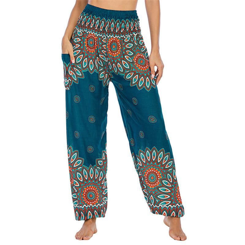 Pantalones Hippie Boho Sueltos de Mujer para Yoga