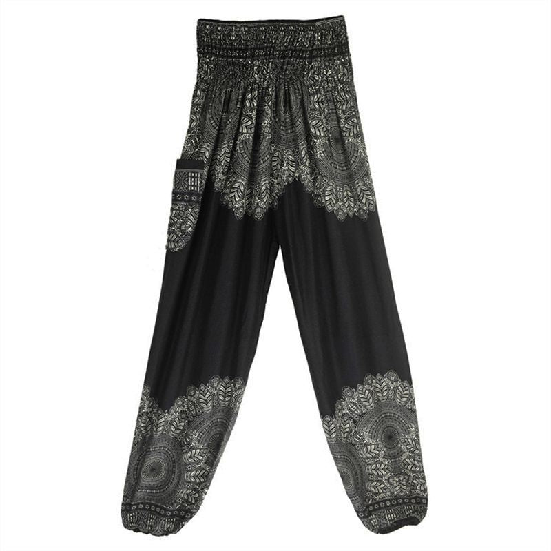 Pantalones Hippie Boho Sueltos de Mujer para Yoga