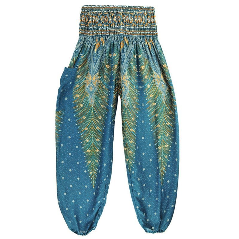 Pantalones Hippie Boho Sueltos de Mujer para Yoga