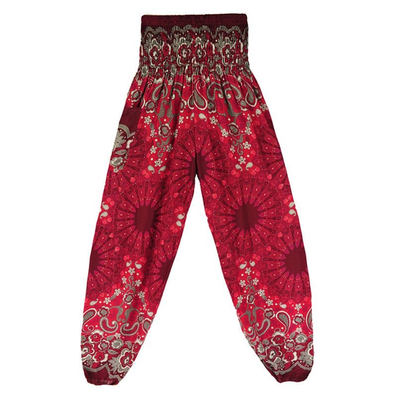 Pantalones Hippie Boho Sueltos de Mujer para Yoga