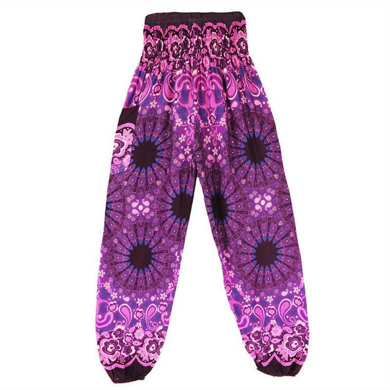 Pantalones Hippie Boho Sueltos de Mujer para Yoga