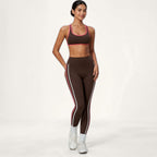 Conjunto Chaya Castanho Café · Top + Leggings